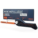 Presch Mini Metallsäge Flexibel 300mm - 3in1 Bügelsäge inkl. Metallsägeblatt - Verstellbarer...